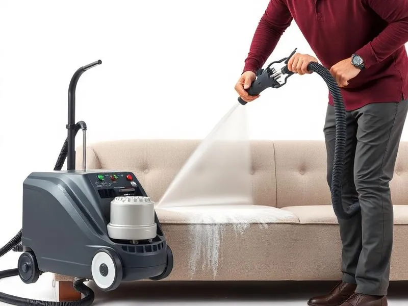 Maszyna ekstrakcyjna czyszcząca kanapę